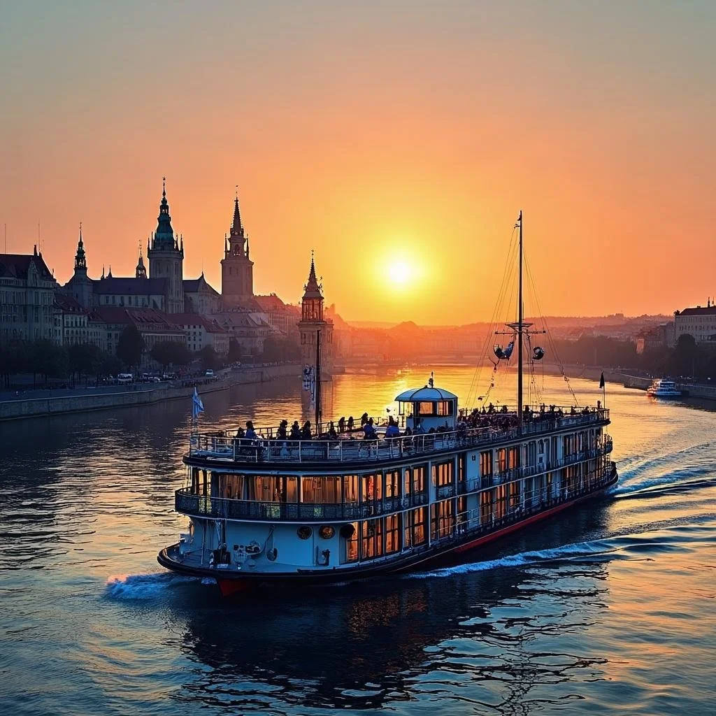 luxury European river cruise ship