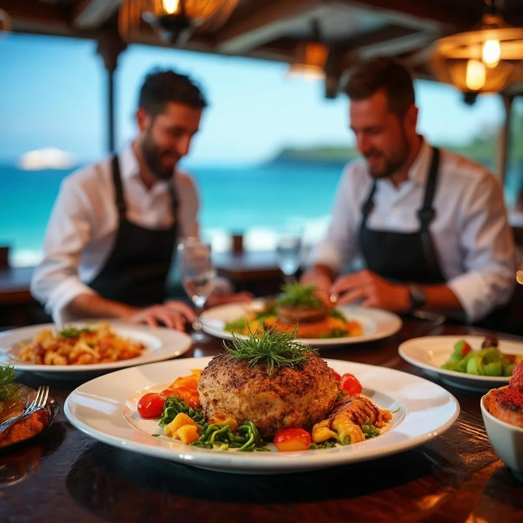 elegant cruise ship fine dining restaurant